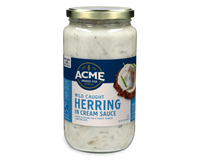 Acme 32 ounce pickled herring in cream sauce