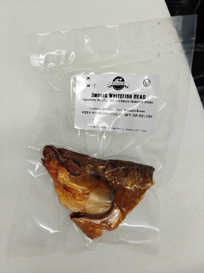 Smoked Whitefish Head packaging