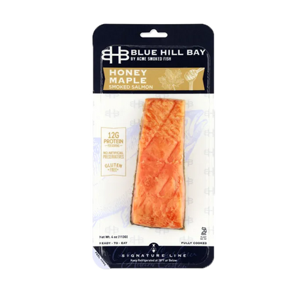 4 oz. Honey Maple Smoked Salmon packaging