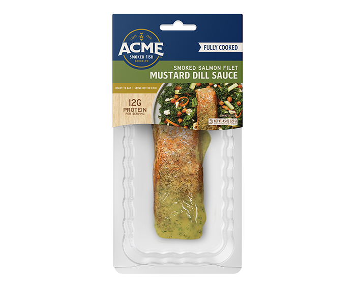4.5 oz. Mustard Dill Hot Smoked Salmon