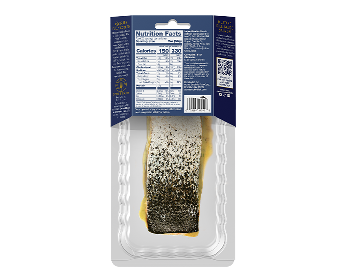 4.5 oz. Mustard Dill Hot Smoked Salmon