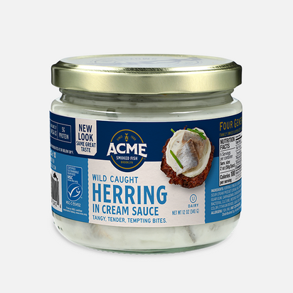 12 oz. Herring in Cream packaging