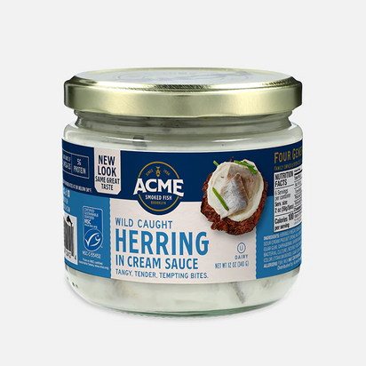 Herring in Cream (12 oz.) packaging