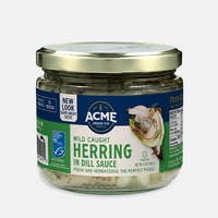 Acme 12 ounce pickled herring in dill sauce