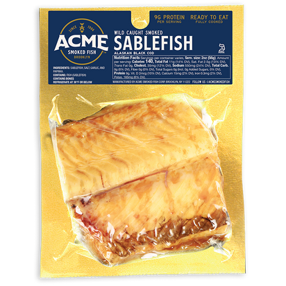 Wild Caught Hot Smoked Sablefish packaging