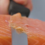smoked salmon slicing