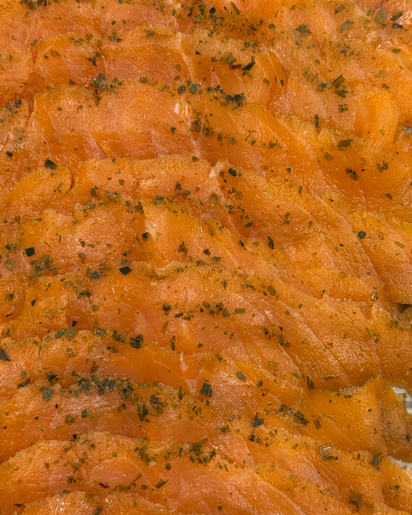 Salsa Verde Smoked Salmon - Gary's Special (1 lb.) packaging