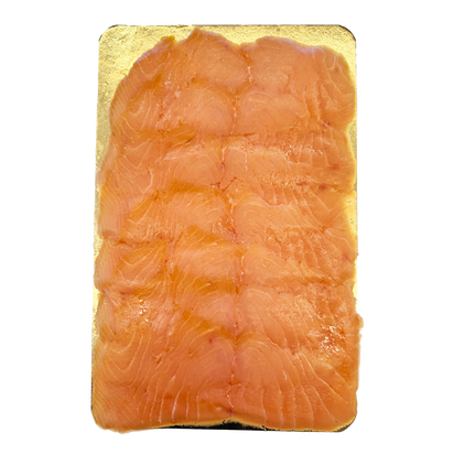 Pre-Sliced Wild King Smoked Salmon (8 oz.) packaging