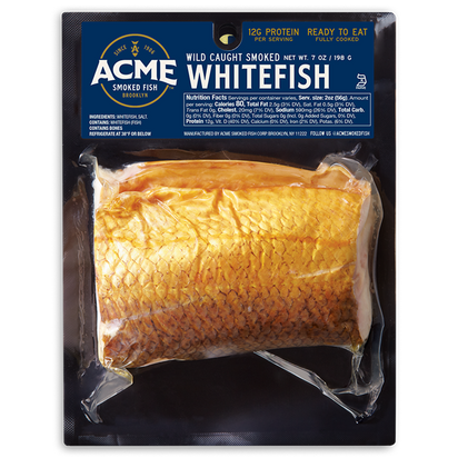 7 oz. Fixed-Weight Smoked Whitefish packaging